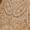 Dark Cream Floral Paisley Embroidered Bridal Lehenga with Round Trimmed Latkans